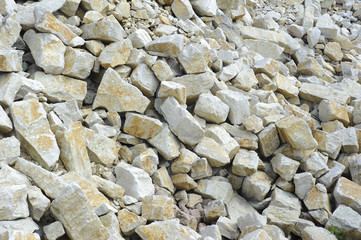 Steine im Steinbruch