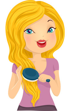 Girl Brushing Hair Cartoon Images – Browse 3,106 Stock Photos, Vectors, and  Video | Adobe Stock
