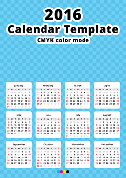 calendar 2016 year template