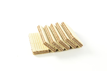 cocoa wafers isolated
