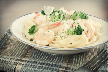 Fettuccine Alfredo Shrimp