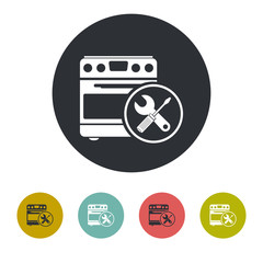 Repair of household appliances icon