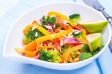 Vegetables healthy salad plate.Detox, dieting food concept.
