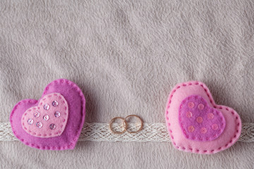 Wedding card decorationwith with couple heart