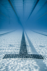 Black Line Starts and Corridor of an Olympic Pool