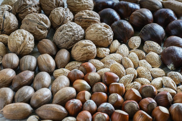 Mosaico de frutos secos