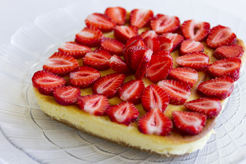 Чизкейк с клубникой