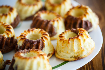 curd sweet chocolate muffins