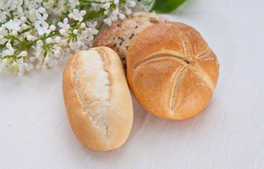 white bread and lilac