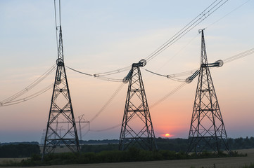 Electrical power lines and towers