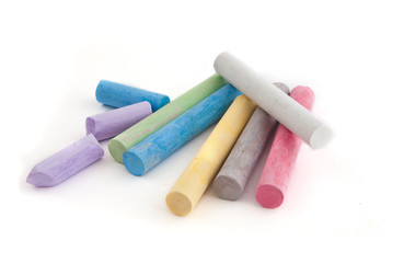 crayons for drawing on a white background