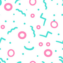 Seamless pattern in memphis style 1