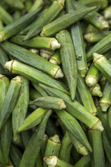 Okra on the market