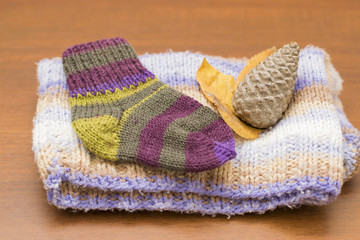 Fototapeta na wymiar knitted clothing