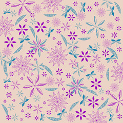 floral leaves background
