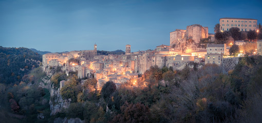Panorama of medieval town Sorano