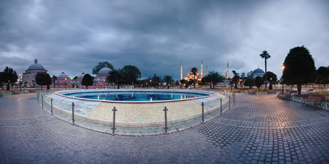 Panorama of Sultanahmet Blue Mosque
