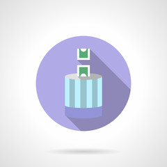 Flat round vector icon for donation