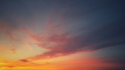 Sunset and beautiful cloudscape