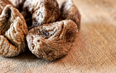 Figs on textured wooden board