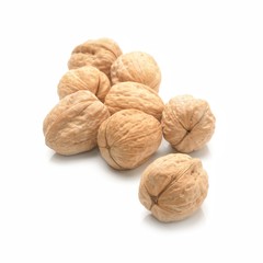 Walnuts isolated on a white background