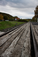 Fototapeta na wymiar railroad rails