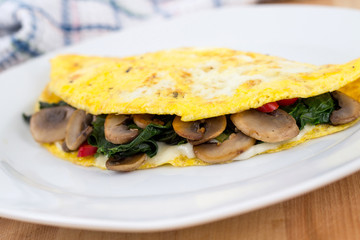 Mushroom spinach Omelet