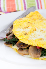 Mushroom spinach Omelet
