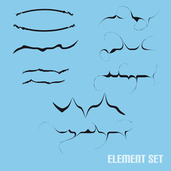 Basic Crazy Elements With Abstract Shapes