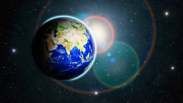 Fototapeta planet earth deep in space Elements of this image furnished by N