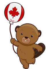 Mascot Beaver Canada Balloon