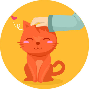 recommend clip art: Cute Cat Petting
