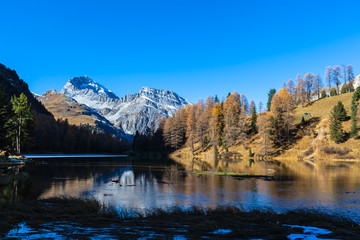 Obraz premium Lake Palpuogna and Piz Ela