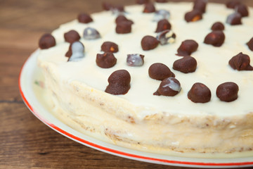 Hazelnut and chocolate cake