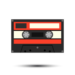 Audiocassette. Vector Illustration