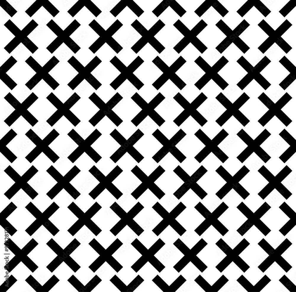 Poster Seamless pattern with X shape. vector art.