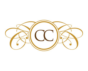 CC Luxury Ornament Initial Logo