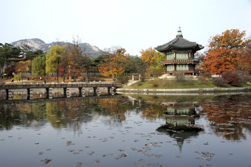Fototapeta na wymiar The Hyangwonjeong Pavilion
