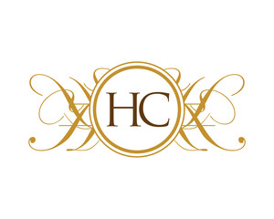 HC Luxury Ornament Initial Logo