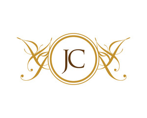 JC Luxury Ornament Initial Logo