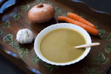 Puree of mashed carrot and zucchini