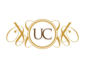 UC Luxury Ornament Initial Logo