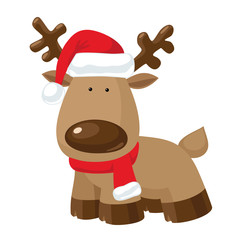 Cartoon christmas reindeer