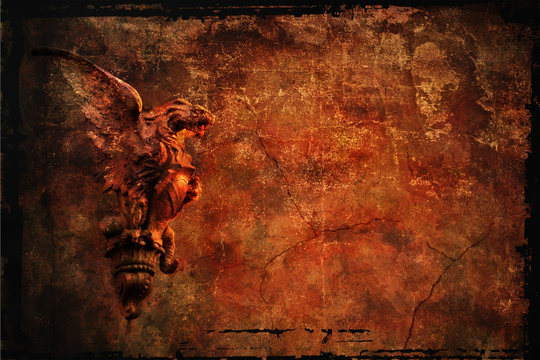 grunge background with copy-space and chimera