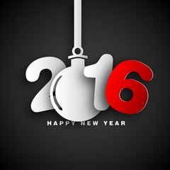 2016, Creative happy new year design. Vector illustration