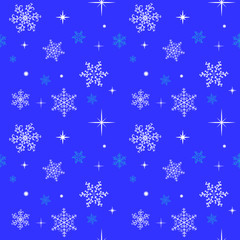 Seamless winter pattern with snowflakes. Vector illustration, EPS10.