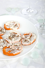 Bretzel mit Schokolade