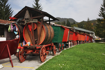 Obraz premium Market in Prolom Banja. Serbia