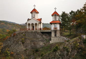 Fototapeta na wymiar Church of the Transfiguration in Prolom Banja. Serbia