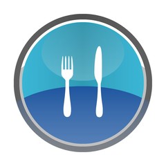 Couverts dans un bouton